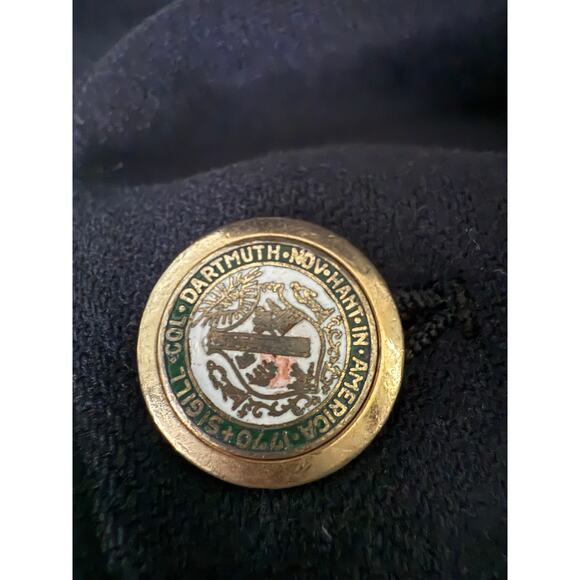 Vintage Dartmouth Rowing Club Sport Coat Jacket Navy Green Gold Size 44 JL - Picture 3 of 15